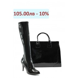 Дамски комплект МИ 12100 и АИ 015 черен лак