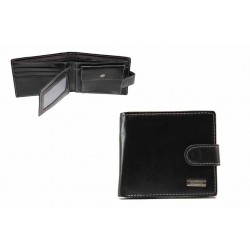 Функционален мъжки портфейл с метална емблема / Съни 72-03 черен / MES.BG