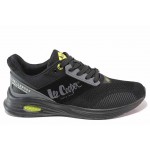 Олекотени мъжки маратонки, мека стелка, дишаща материя / Lee Cooper 211-15 черен / MES.BG