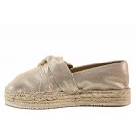 Анатомични дамски еспадрили, "мемори" пяна, олекотени, сатен / S.Oliver 5-24206-28 шампанско / MES.BG