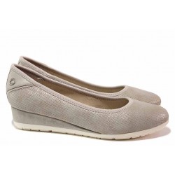 Анатомични дамски обувки на платформа, мемори пяна, еко-кожа / S.Oliver 5-22302-28 бежов / MES.BG