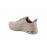 Анатомични маратонки, дамски, мемори пяна, текстил, леки, гъвкави / Skechers 117441 таупе / MES.BG