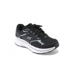 Анатомични дамски маратонки, стелка GOGA MAT, леки, гъвкави / Skechers 128606 черен-бял / MES.BG