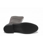 Анатомични дамски ботуши, естествена кожа, XS ширина, равни, леки / Caprice 9-25525-45 т.кафяв / MES.BG