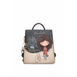 Квадратна дамска раница, серия Tulip, оригинален дизайн, метални елементи / Anekke 43705-273 / MES.BG
