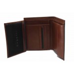 Мъжки вертикален портфейл с прихлупване, RFID защита, естествена кожа, практично разпределение / Bugatti 49125507 коняк / MES.BG Мъжки вертикален портфейл с прихлупване, RFID защита, естествена кожа, практично разпределение / Bugatti 49125507 коняк / MES.BG