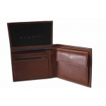 Мъжки портфейл от естествена кожа, RFID защита, многофункционален / Bugatti 49125407 коняк / MES.BG