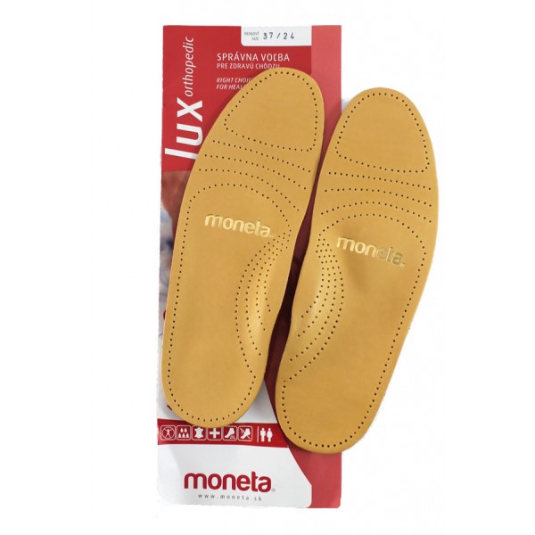 Ортопедични стелки от естествена кожа с активен въглен Moneta 251090